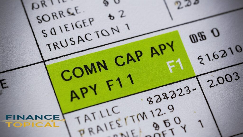 Comn Cap APY F1 Charge On Bank Statement