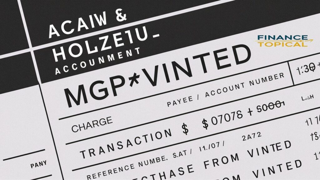 MGP-Vinted Charge on Bank Statement