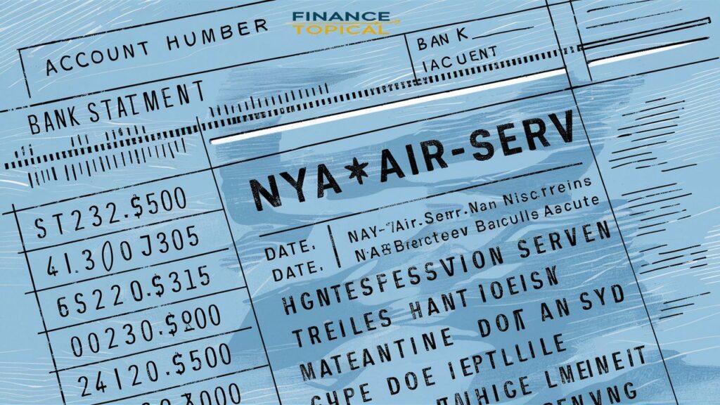 NYA Air-SERV Charge on bank statement